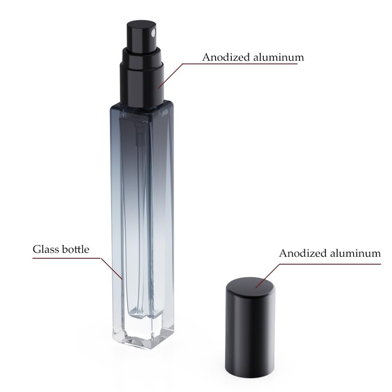 Seafulee 5PCS Cologne Atomizer Empty, 10ML Mini Perfume Bottles Refillable