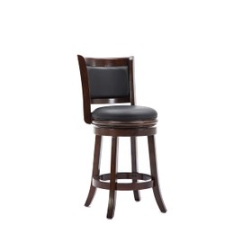 Boraam Augusta Counter Height Swivel Stool, 24-Inch, Cappuccino