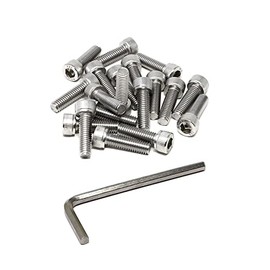 iexcell 25 Pcs M6 x 20mm Thread Pitch 1 mm Stainless Steel 304 Hex Socket Head Cap Screws Bolts Kit