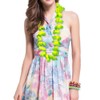 36Pcs Hawaiian Wreath Necklace Colorful Tropical Wreaths Hawaii Flowers Wreaths