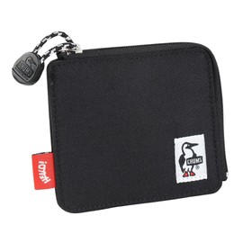 Chums Men's Wallet Recycle L-Shaped Zip Wallet Black
