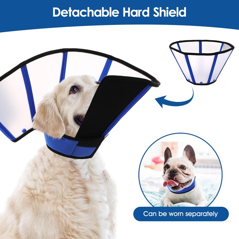 SUNFURA Dog Cone, Soft Cone for Dogs to Stop Licking,