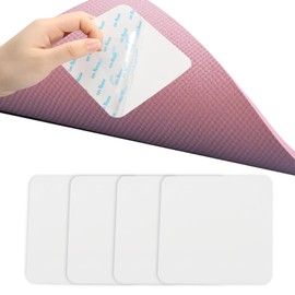 Rug Pad Gripper for Hardwood Floors - No Damage, Non-Slip Rug Pads with Under Rug Carpet Tape Technology, Ensures Flat Corners and Secure Placement - 4 Pack, 3.9inch Squares