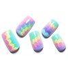 GLAMERMAID Tie Dye Press on Nails Medium Square, Ombre Light