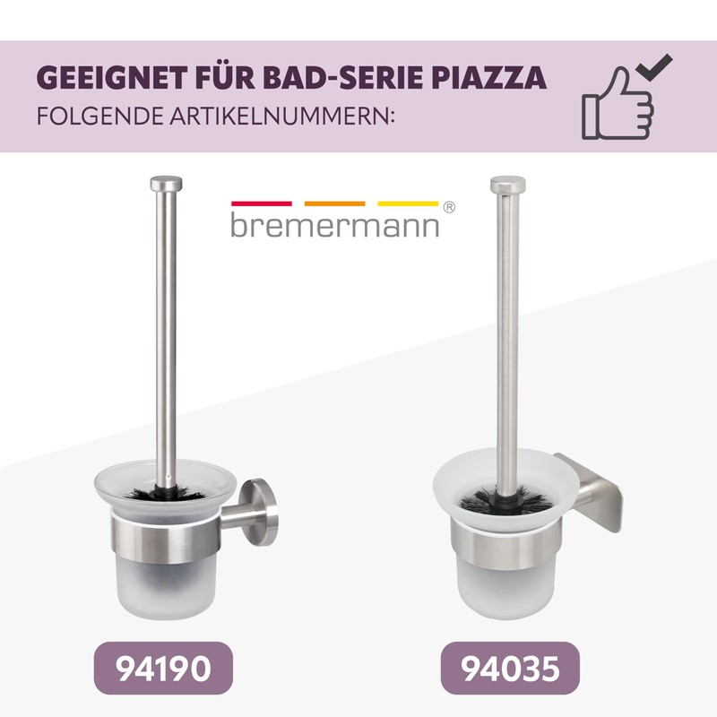 Bremermann® Piazza Bathroom Range/LUCENTE – Toilet Brush Stainless Steel Handle