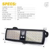 Xprite White Amber 48LED Visor Strobe Flashing Lights Interior Windshield