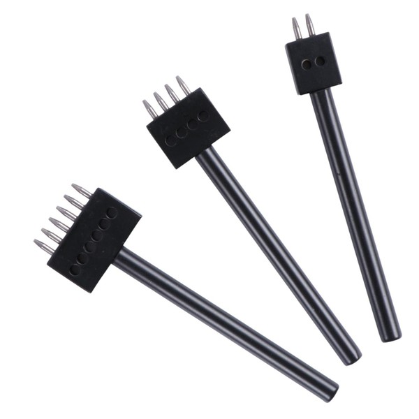 Round Perforated [Leather Craft Tool] Perforated Handicraft [Set of 3