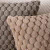 MADIZZ Faux Wool Camel Throw Pillow Covers 12x20 Inch Set