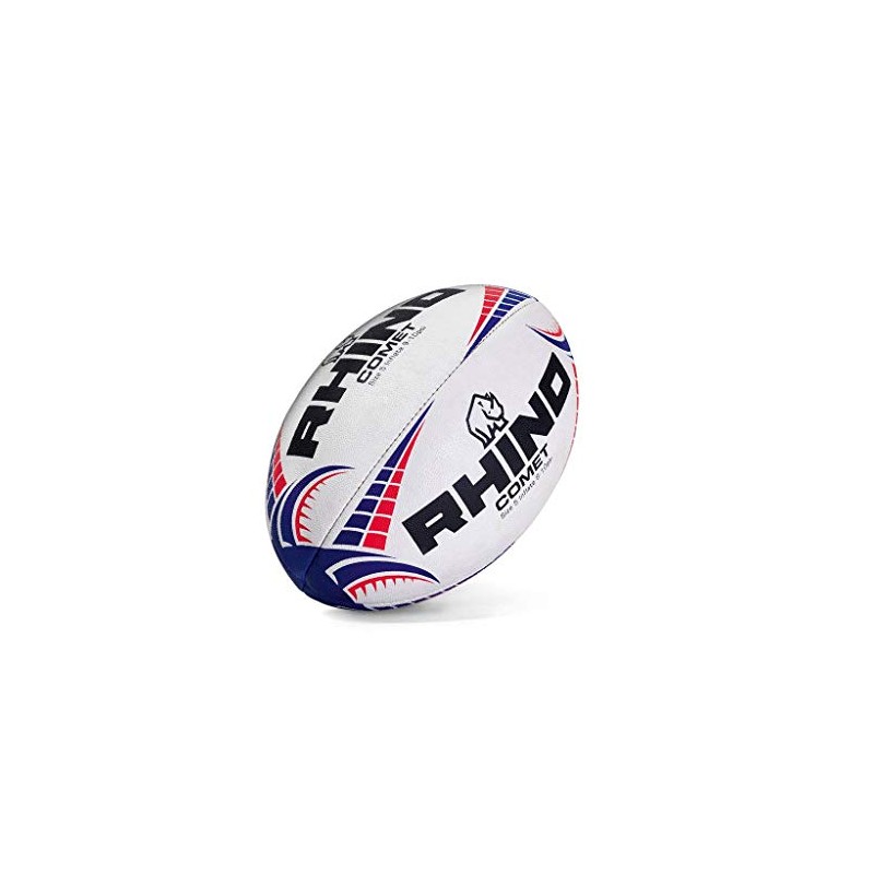 Rhino Comet Rugby Ball Match WHITE S5