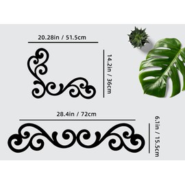 Benziso Metal Scroll Wall Art Traditional Iron Wall Decor Wall Medallion Home Decorations Decorative Scroll Accent for Hallway Front Porch Above Door