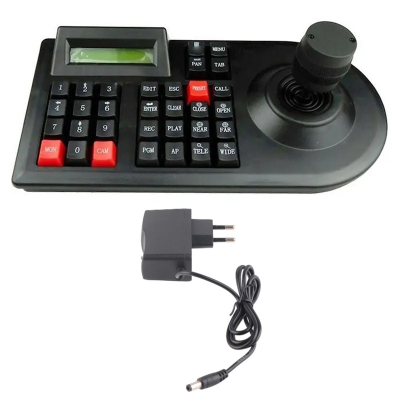 PTZ Camera Keyboard 3D Vehicle Speed Dome Controller LCD Display