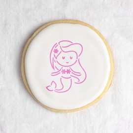Stencil Revolution Mermaid Cookie Stencil - Durable & Reusable Mylar Stencils