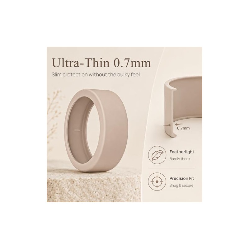7 Pack Silicone Ring Covers for Oura & RingConn -