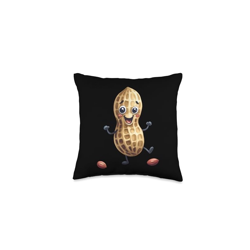 Laughing Dance Peanut Peanuts Dance Dancer Peanut Children Throw Pillow