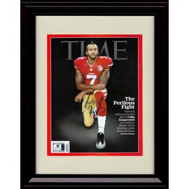 Colin Kaepernick - San Francisco Autograph Promo Print - Time Magazine - Framed 8x10