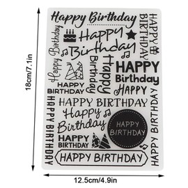Rubber Happy Birthday Embossing Folder DIY Handcraft Scrapbooking Stamp Photo Album Decoration