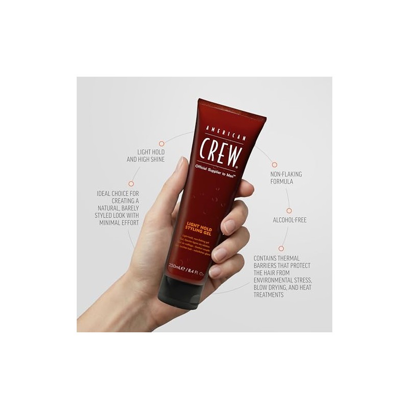 American Crew Light Hold Styling Gel, 13.1 Fl. Oz., for
