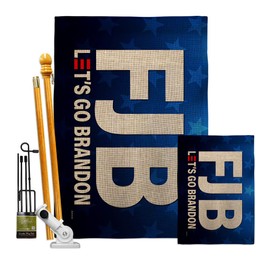 FJB Flag FJB Burlap Garden House Flag Kit Americana Political President Democrat Republican Tea Party United State American Election Decoration Banner Small Yard Gift Double-Sided, Made in USA