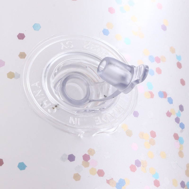 Inflatable Swimming Ring Sequin Swim Angel Wing Shiny Floating Tube