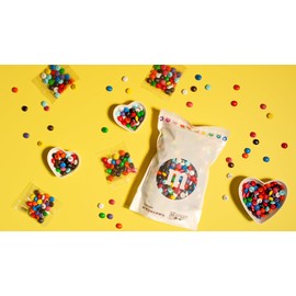 M&M’S World Pride Milk Chocolate Candy, 2 lbs Bulk Multi-Colored M&M'S, Printed with Love is Love Icons for Pride Party Décor, Pride Celebrations & Parades