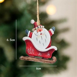 Alociaga Christmas Tree Decorations, Resin Snowflake Snowman Sock Sled Christmas Tree Hanging Pendant, DIY Christmas Tree Ornaments for Indoors Home Party