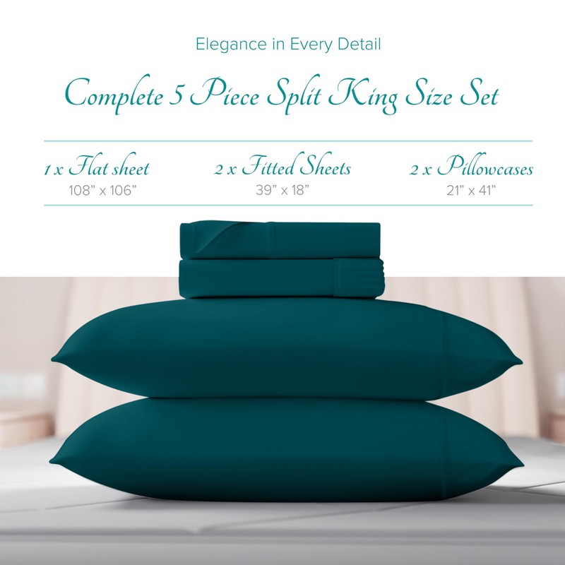 Carressa Linen 100% Egyptian Cotton Sheet Split King Size -