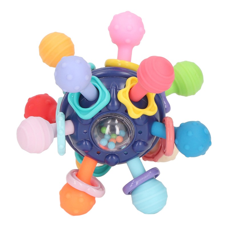Baby Sensory Teething Toy Grasping Activities Bright Colors Silicone Soothes