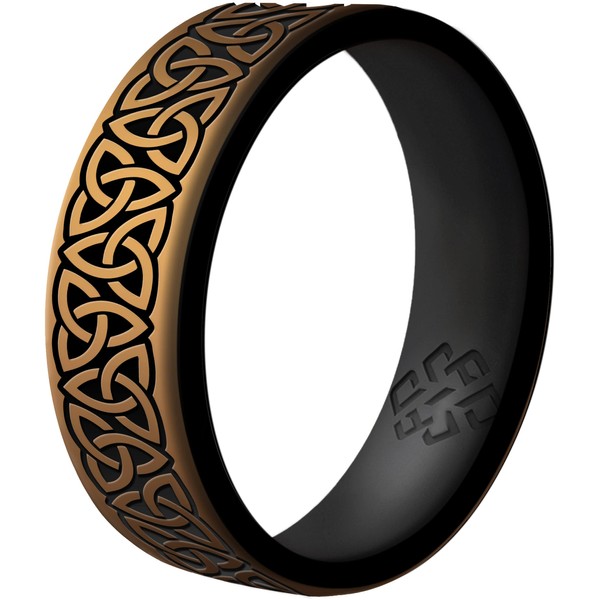 Knot Theory Wider Trinity Silicone Ring for Women and Men