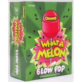 Charms Blow Pop What A Melon Lollipops Candy Pops Suckers Watermelon 48 ct Box