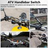 Motorcycle Handlebar Switch 12V, Waterproof Motorcycle Light Toggle Switch, Aluminum
