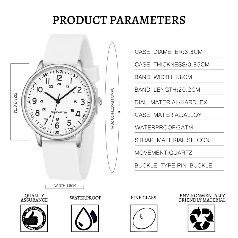 IBSO Women Watch for Nurse Easy to Read Dial Wristwatches