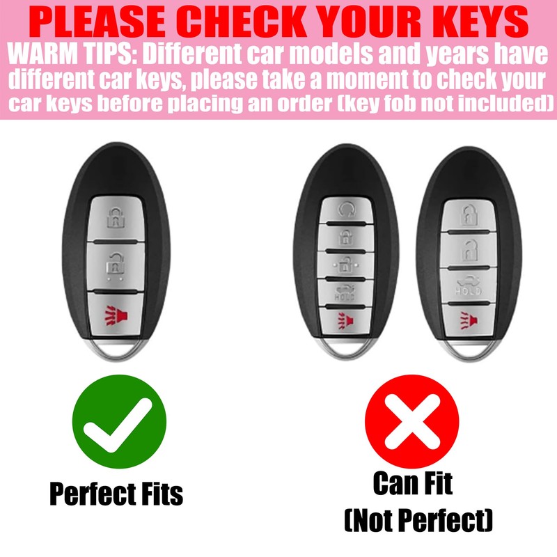 YIKECASE Key Fob Cover with Diamond Keychain, Car Key Holder