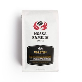 Nossa Familia Medium Roast Portland Specialty Coffee- Fair Trade Ground Coffee Beans- Medium Roast with Low Bitterness- Roasted Ground Coffee Beans- Sourced from Small Peruvian Farms- Full Cycle 12oz
