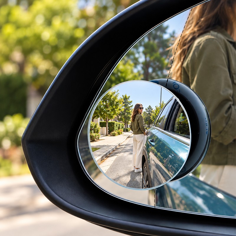360° Adjustable Blind Spot Mirrors for Cars – Wide-Angle Convex
