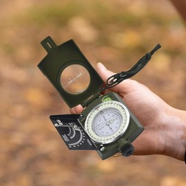 Waterproof Shockproof Military Compass for Hiking, Climbing, Biking, Exploring, Outdoor Activities