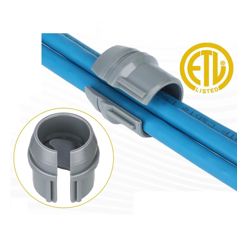 (Pack of 50) Axiomdeals 1/2" Plastic Cable Connectors Non-Metallic Snap