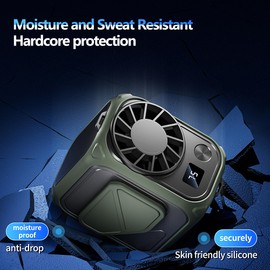 HiBOMASOON Portable Waist Fan, 6000mAh Long-Lasting Battery Rechargeable,1-100 Adjustable Speeds, Hands-Free Hanging Neck Fan, Wearable Belt Fan for Farm Travel Camping Office.(JF135 Green)