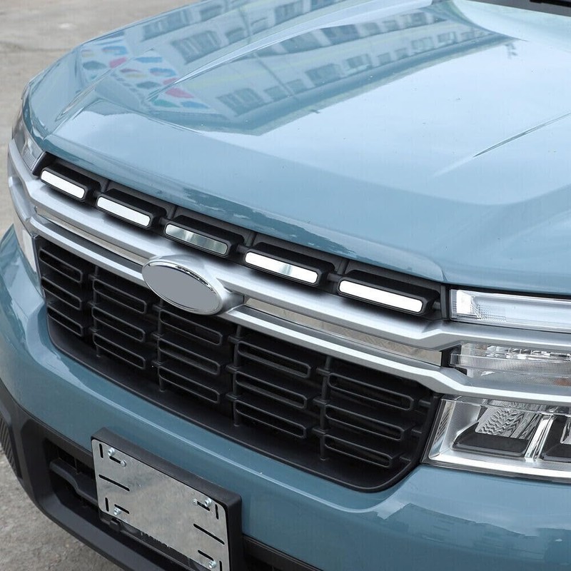 7Pcs Stainless Steel Chrome Front Bumper Grille Cover,Fit forFor-d Maverick