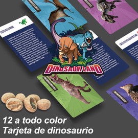 TIME4BUY Huevos de Dinosaurio Excavación Kits, Juguetes de Dinosaurio para Niños con 12 Diferentes, Dino Egg Kit Arqueología Ciencia Educativa Regalo para Niños y Niñas de 3 a 8 Años (Caja Amarilla)