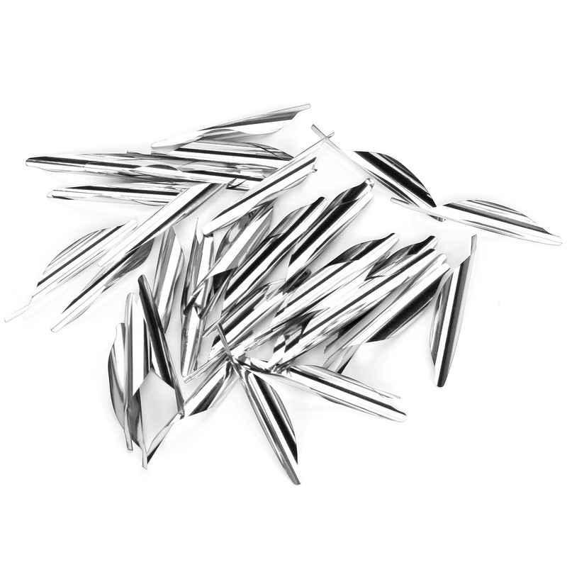 50Pcs 2.4in Arrows Vanes DIY Spiral Feather Wing Competitive Bow