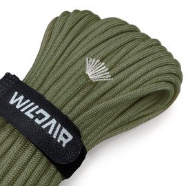WILDAIR 750lb Paracord Parachute Cord Lanyard Ropes U.S. Military Type IV-11 Triple Strands 100FT Outdoor Camping (Army Green)