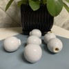 UULU 6Pcs White Ceramic Knobs Round Drawer Pulls Vintage Spherical