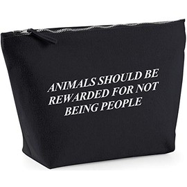 Hippowarehouse Animals should be rewarded for not being people printed make up cosmetic wash bag 18x19x9cm