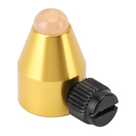 Tuning Fork Feet Accessory, Aluminium Alloy Tuning Fork Feet with Crystals Base for Meditation, Stress Relief, Energy Channeling (Pink)