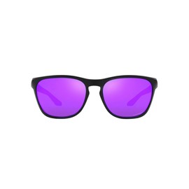 Oakley Mens OO9479 Manorburn Square Sunglasses, Matte Black/Prizm Violet, 56 mm