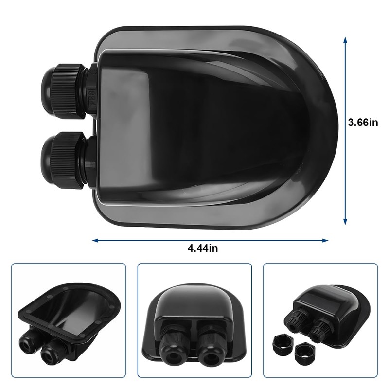 TSUGAMI Car Solar Cable Entry Gland, Waterproof Solar Double Panel