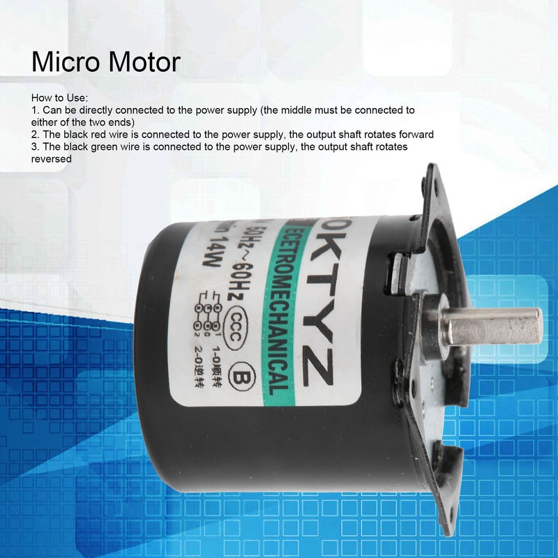 Mini Motor AC Synchronous Metal Gear Slow Speed Permanent Magnet