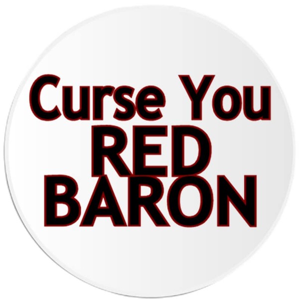 Curse You Red Baron - 3 Inch Circle Sticker 3"