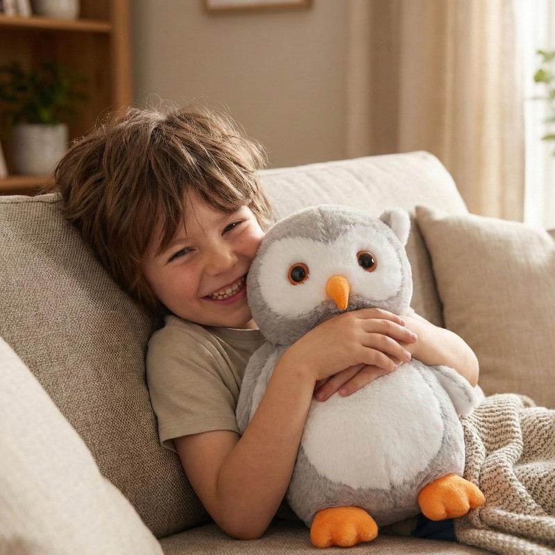 WEIGEDU Owl Stuffed Animal Plush Toy, 11.8 Inch