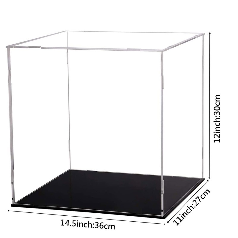 Evron Display Case for Collectibles Assemble Clear Acrylic Box Alternative